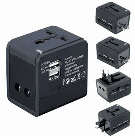 قیمت خوب 5V 1A / 5V 2.1A قابل حمل جهانی آداپتور مسافرتی Black AC Wall Mount آنلاین