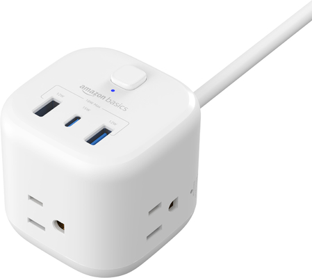 سه پورت USB نوار برق با USB C 5V3A 15W Max ، USB A1/A2 5V2.4A 12W Max