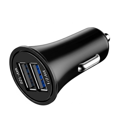 قیمت خوب شارژر فندکی USB دوگانه ABS ورودی 12V-24V با خروجی 2.4A 3.0A آنلاین